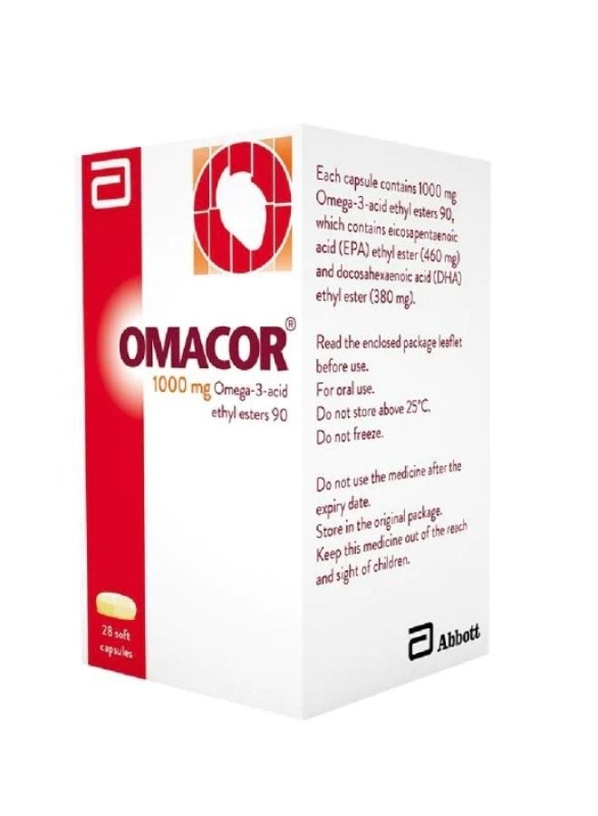 OMACOR 1000mg 28 Capsules